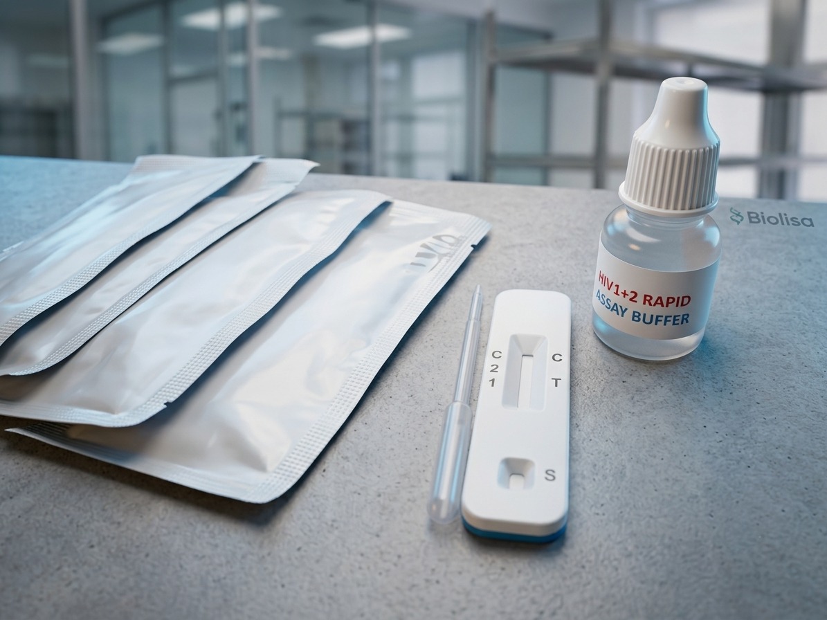 Biolisa rapid assay buffer and testing kit components
